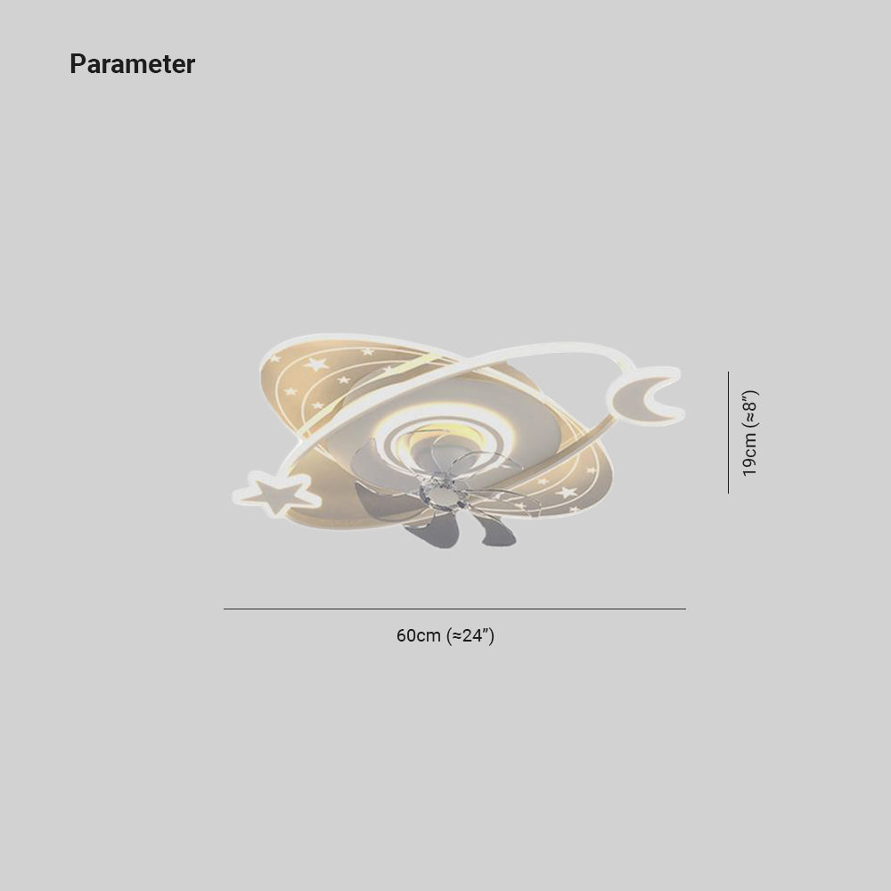 Kirsten 7/3-Blade Ceiling Fan With Light, 8 Style, L 20"/24'' - Lumpaz