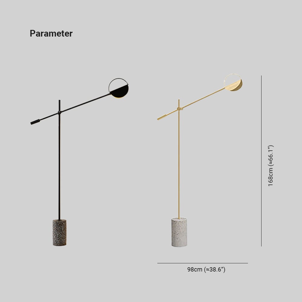 Salgado Nordic Modern Minimalist Floor Lamp, Black/Gold - Lumpaz