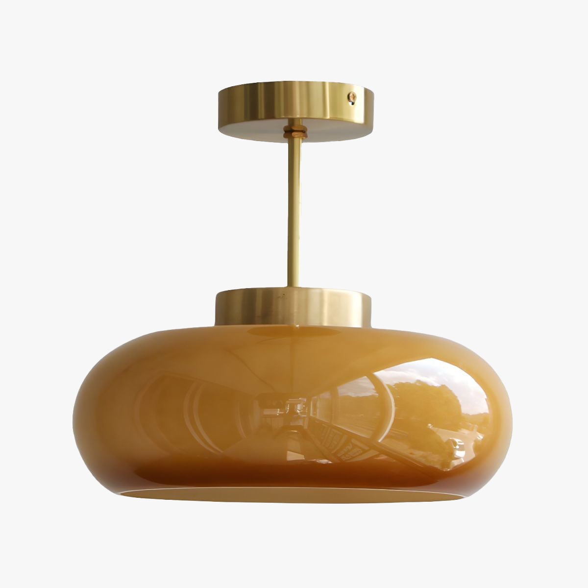 Sanna Modern Semi Flush Mount Ceiling Light, Round - Lumpaz