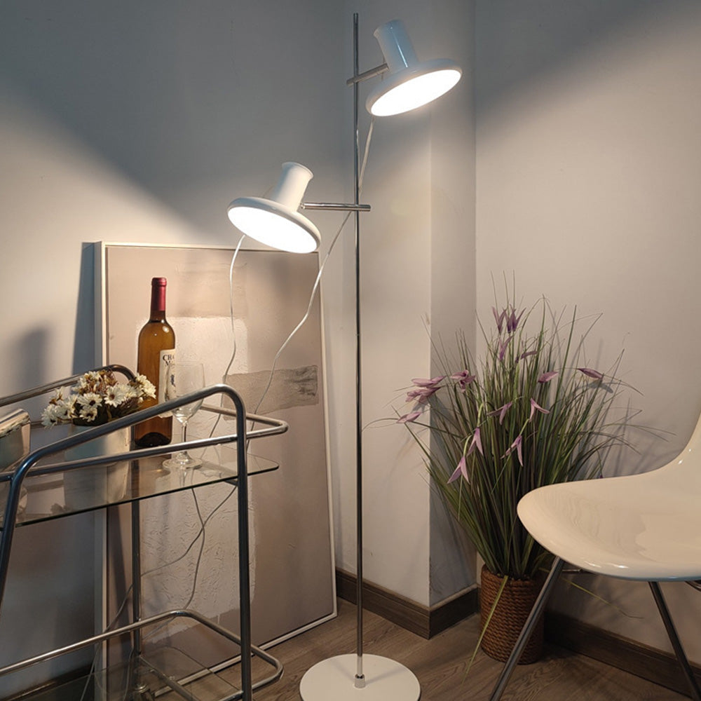 Carins Modern Nordic Minimalist Metal Rotable Floor Lamp, White - Lumpaz