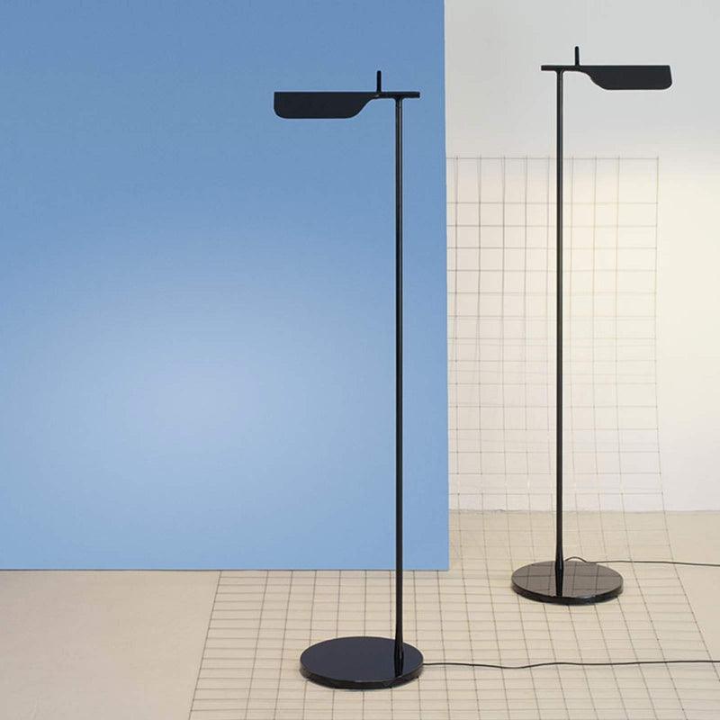 Edge Floor Lamp Right-angle Linear Minimalist, Metal, Black, Living Room - Lumpaz