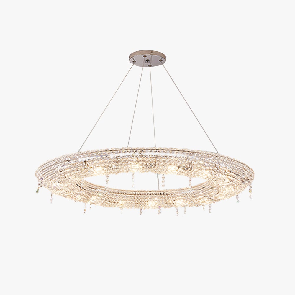 Kristy Luxury Round Crystal Pendant Light for Living Room/Dining Room - Lumpaz