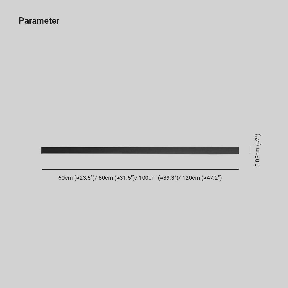 Edge Modern LED Linear Black Metal Flush Mount Ceiling Light - Lumpaz