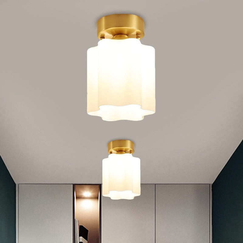 Sanna Retro Metal Flush Mount Ceiling Light Brass - Lumpaz