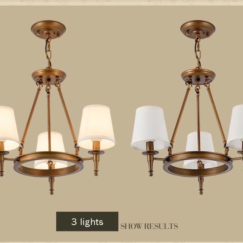 Alessio Vintage Ring Metal/Fabric Chandelier, Black/Copper - Lumpaz