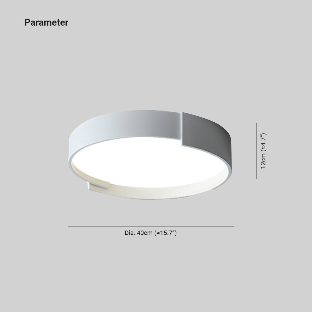 Quinn Modern Round Flush Mount Ceiling Light LED Double Layer - Lumpaz