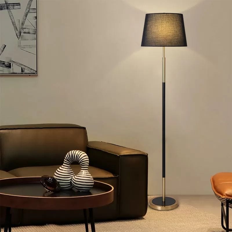 Eryn Modern Cylinder Metal Fabric Floor Lamp, 4 Color - Lumpaz