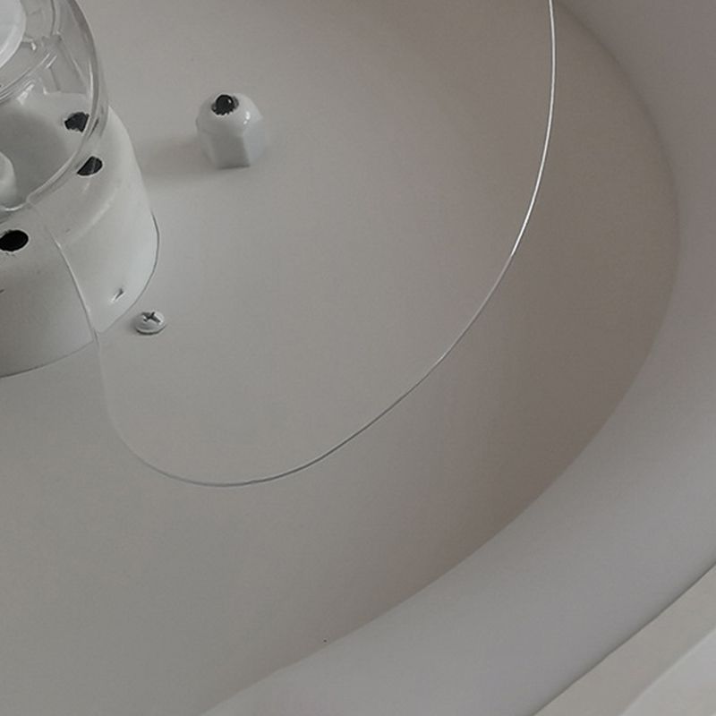 Quinn White Ceiling Fan with Light, Study/Bedroom - Lumpaz