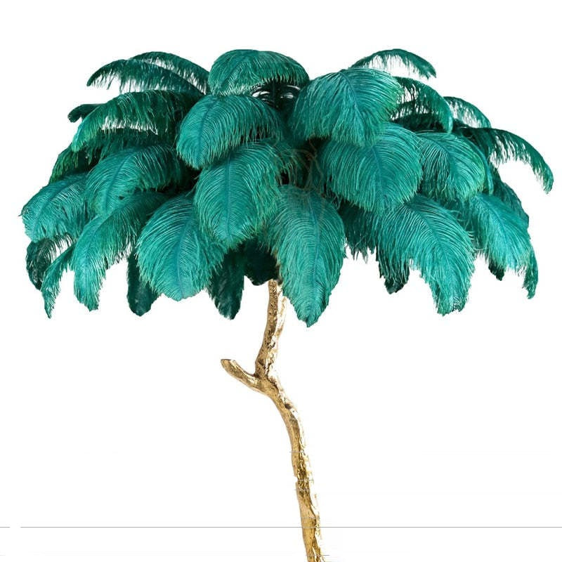 O'Moore Nordic Luxury Unique Ostrich Feather Floor Lamp/Table Lamp - Lumpaz
