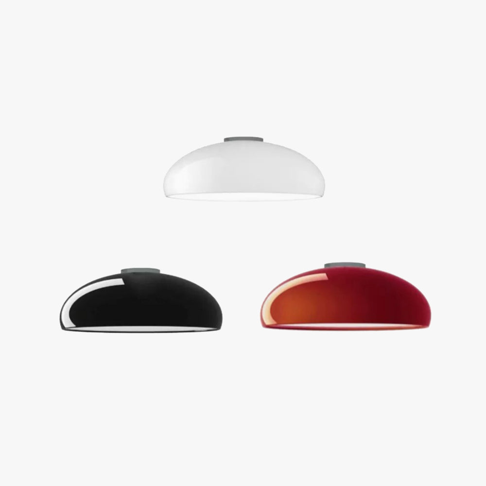 Morandi Vintage LED Ceiling Light White/Black/Red/Orange Metal Bedroom/Living Room - Lumpaz