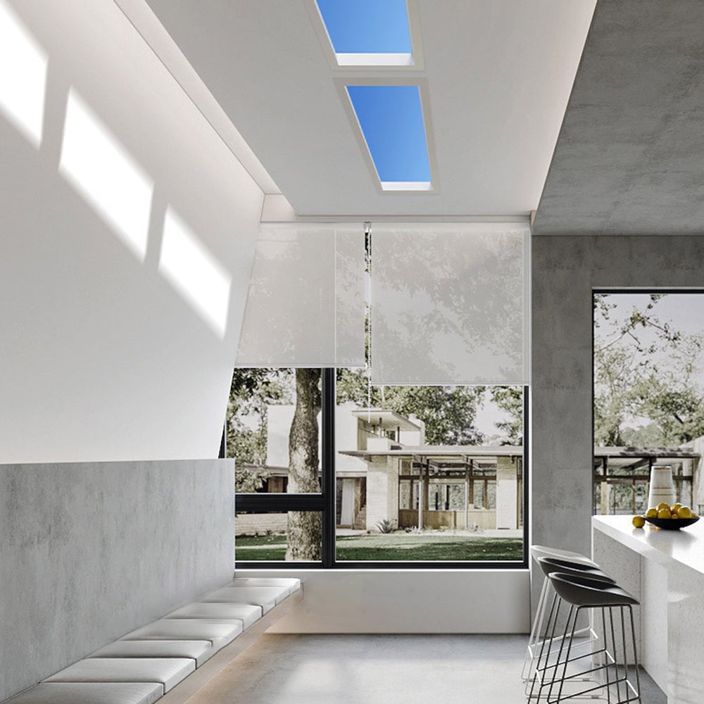 Edge Modern Remote Control Flush Mount Ceiling Light, Black - Lumpaz