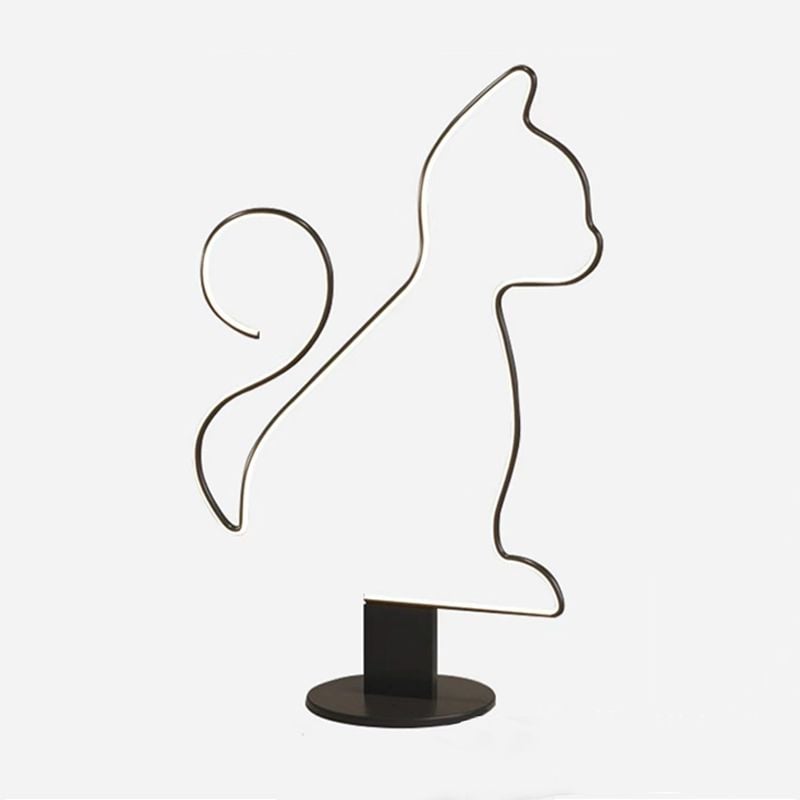 Edge Modern Cat/Dog  Linear Metal Acrylic Floor Lamp - Lumpaz