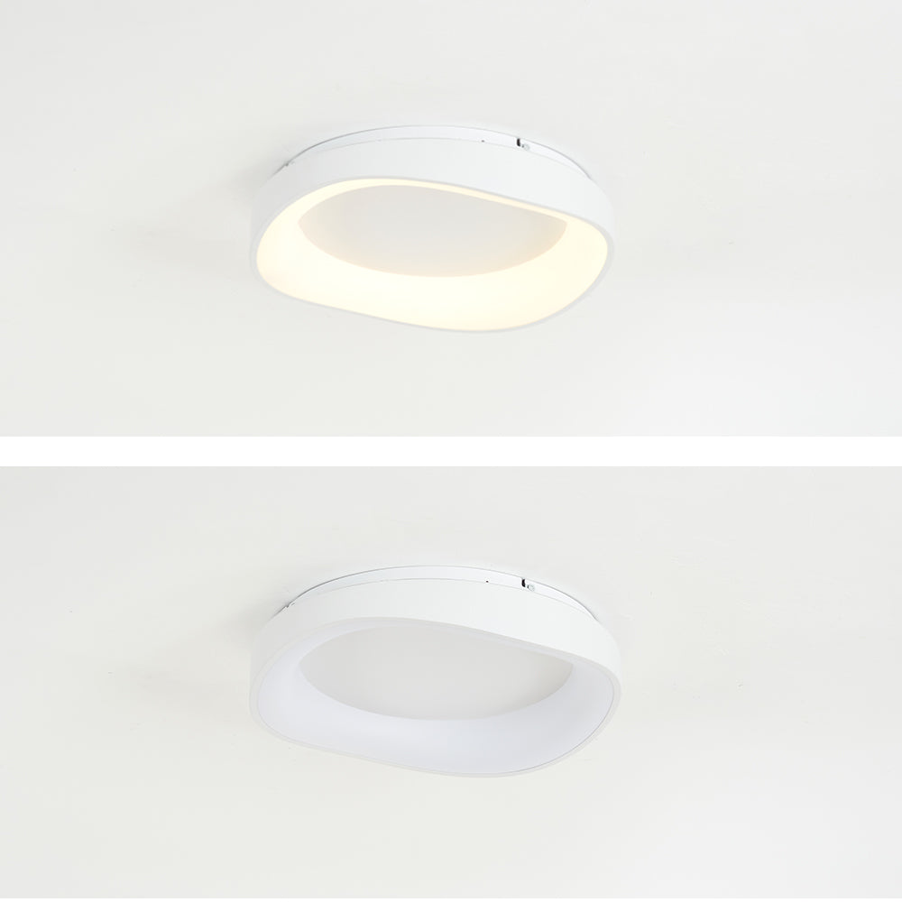 Arisha Modern Wave Flush Mount Ceiling Light White Living Room - Lumpaz