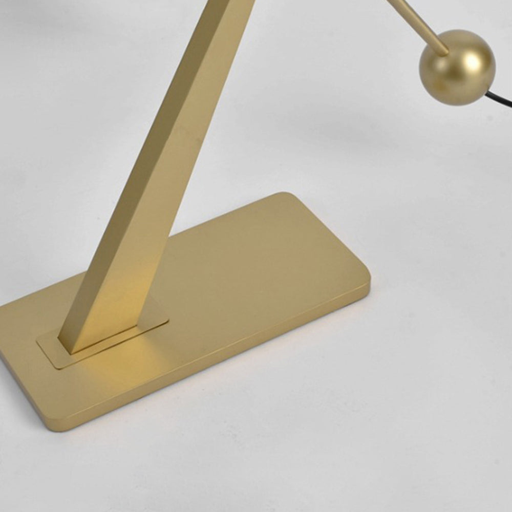 Freja Antique Vintage Lever Metal Fishing Rod Floor Lamp, Brass - Lumpaz