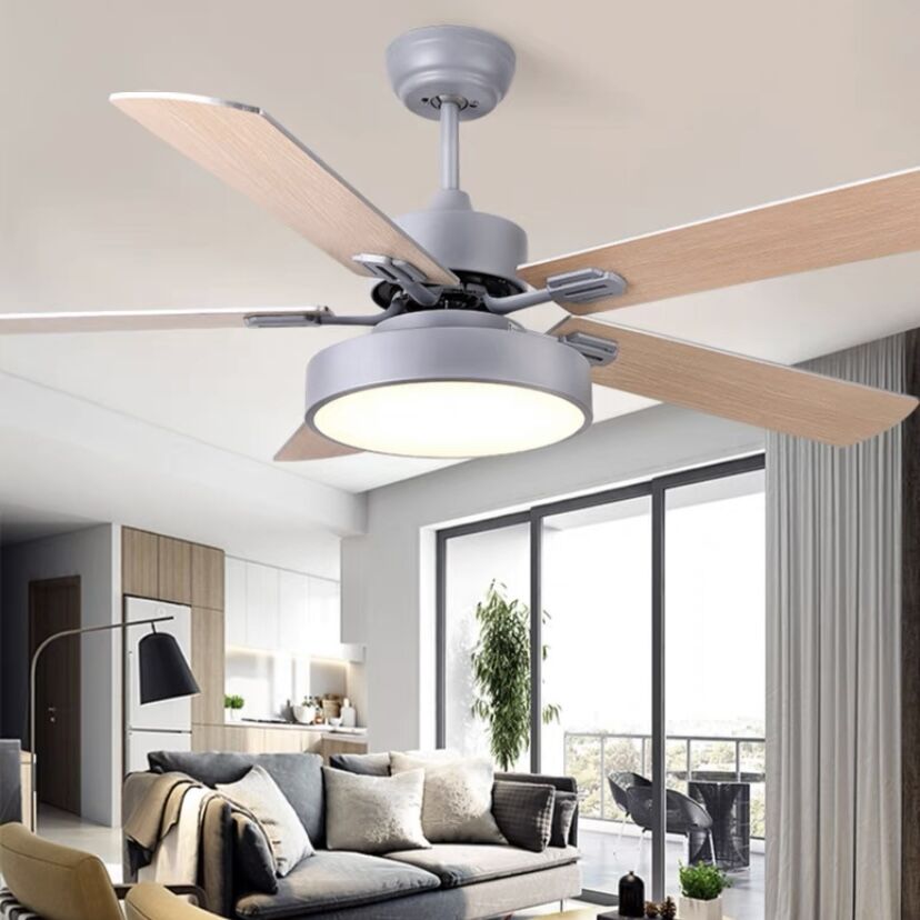 Morandi 5-Blade Ceiling Fan with Light, 4 Color - Lumpaz
