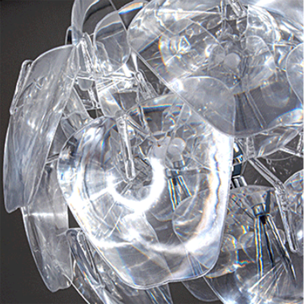 Bella Luxury Flower Metal/Acrylic Floor Lamp, Living Room - Lumpaz