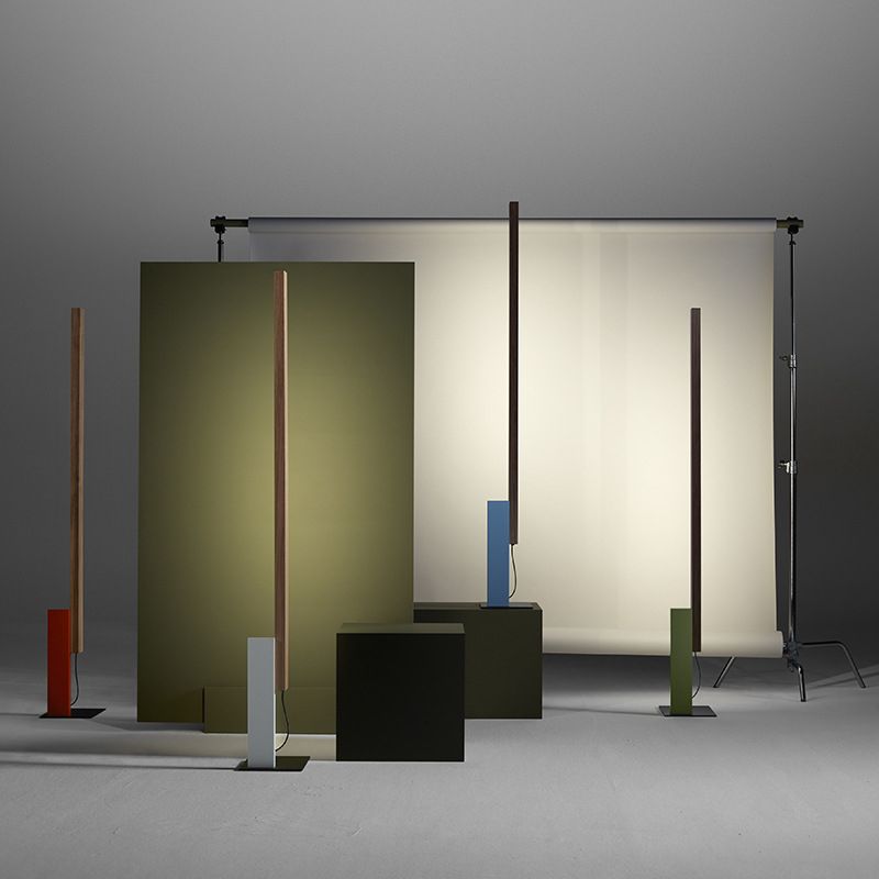 Edge Minimalist Linear Wood/Metal Floor Lamp , 4 Color - Lumpaz