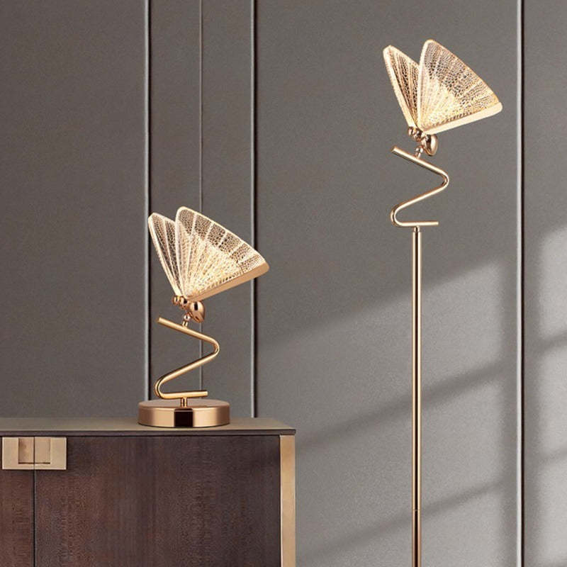 Kady Modern Butterfly Floor/Table Lamp, Living Room/Bedroom - Lumpaz