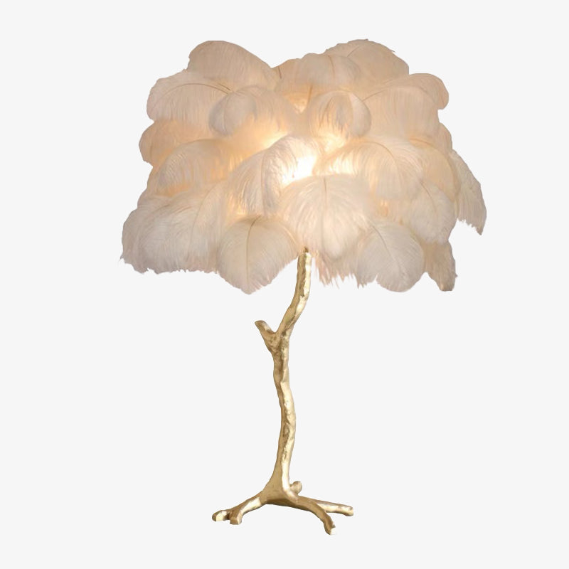 O'Moore Nordic Luxury Unique Ostrich Feather Floor Lamp/Table Lamp - Lumpaz