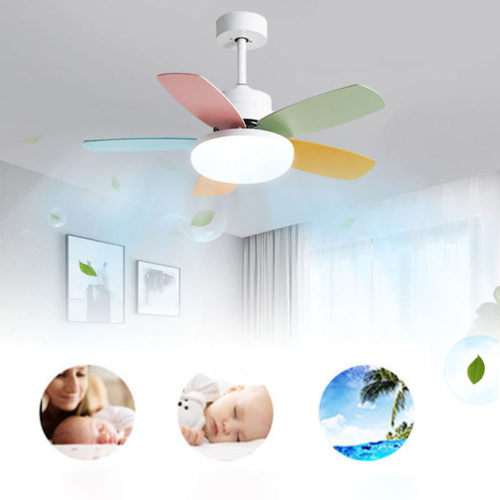 Morandi Colorful DC Ceiling Fan with Light, Summer, 42'' - Lumpaz