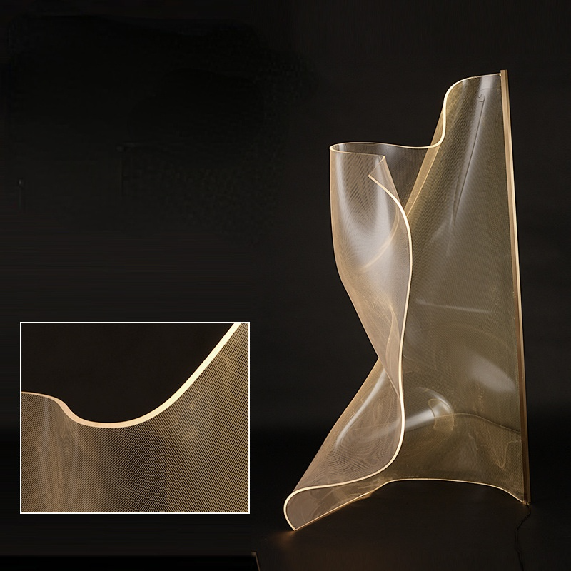 Salgado Modern LED Floor Lamp Metal/Acrylic Living Room/Bedroom - Lumpaz