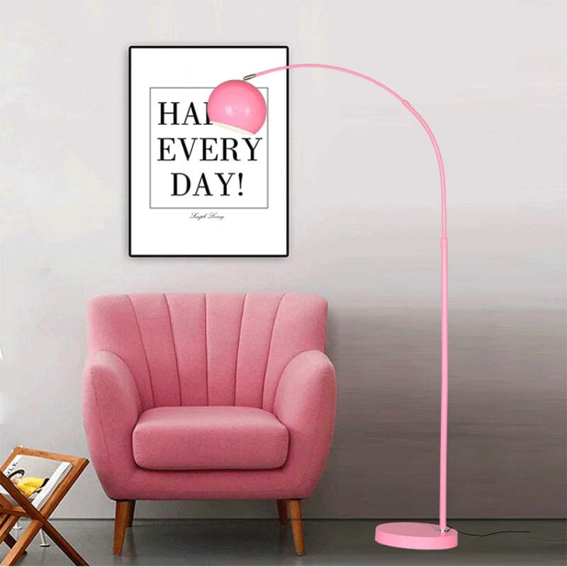 Macaron Modern Fishing 1 Light Arc Floor Lamp Metal - Lumpaz