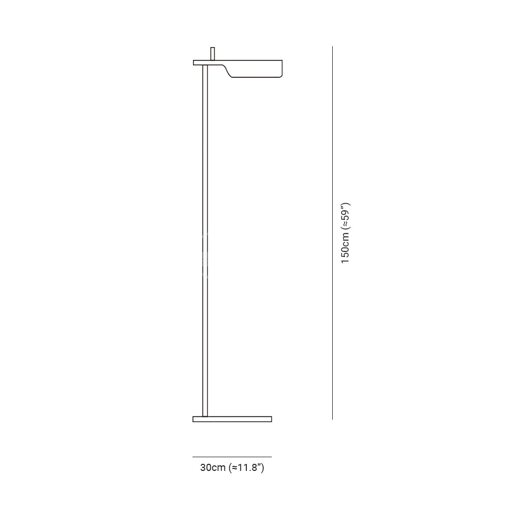 Edge Floor Lamp Right-angle Linear Minimalist, Metal, Black, Living Room - Lumpaz