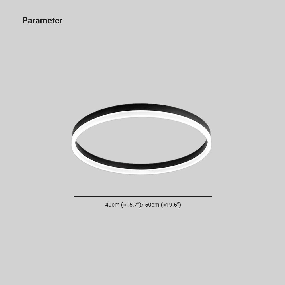 Arisha Modern Flush Mount Ceiling Light Ring Black/White Metal - Lumpaz