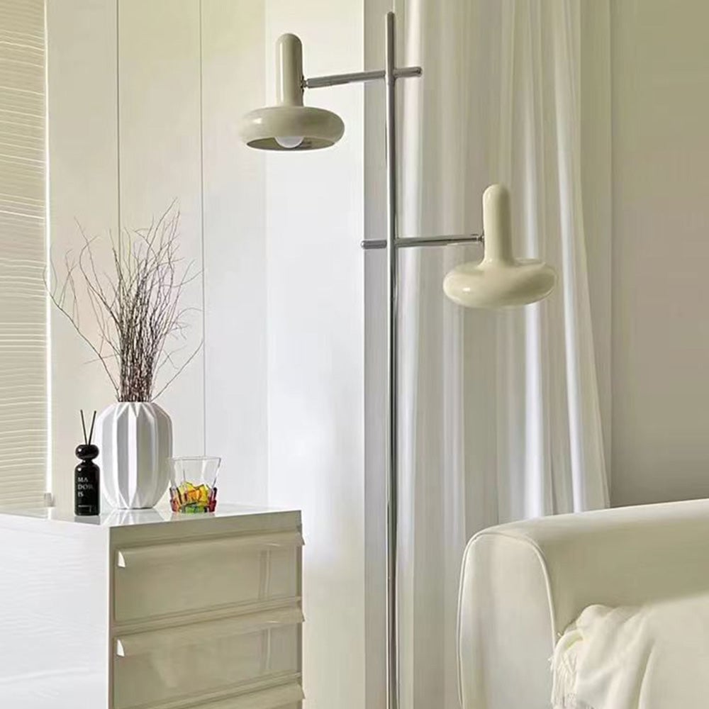 Carins Modern Nordic Minimalist Metal Rotable Floor Lamp, White - Lumpaz
