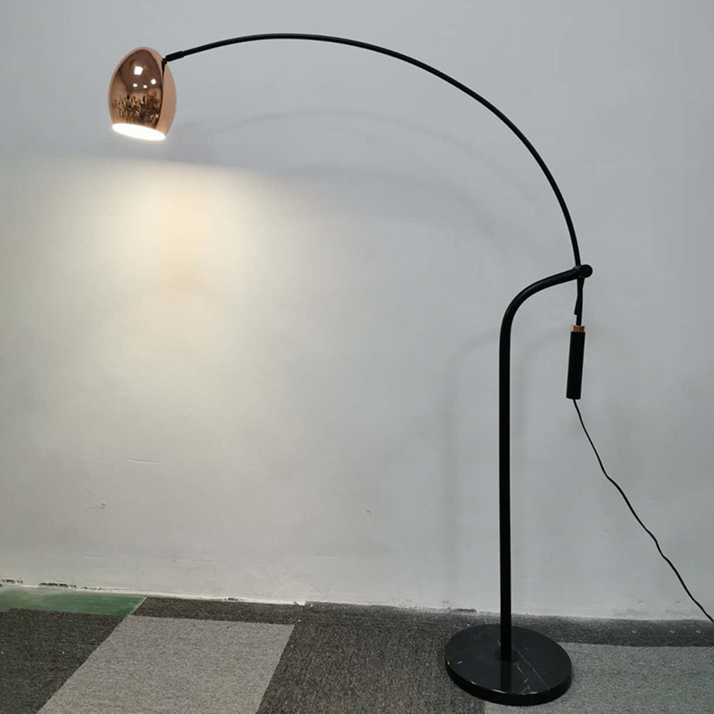 Cooley Artistic Minimalist Arc Floor Lamp, Rose Gold - Lumpaz