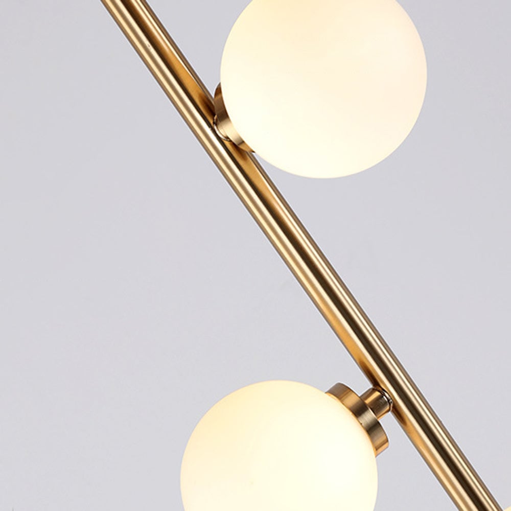 Valentina Globe Glass Slim Floor Lamp, Living Room - Lumpaz