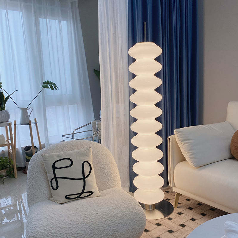 Salgado Modern Candy Metal /Glass Floor Lamp White Living Room - Lumpaz