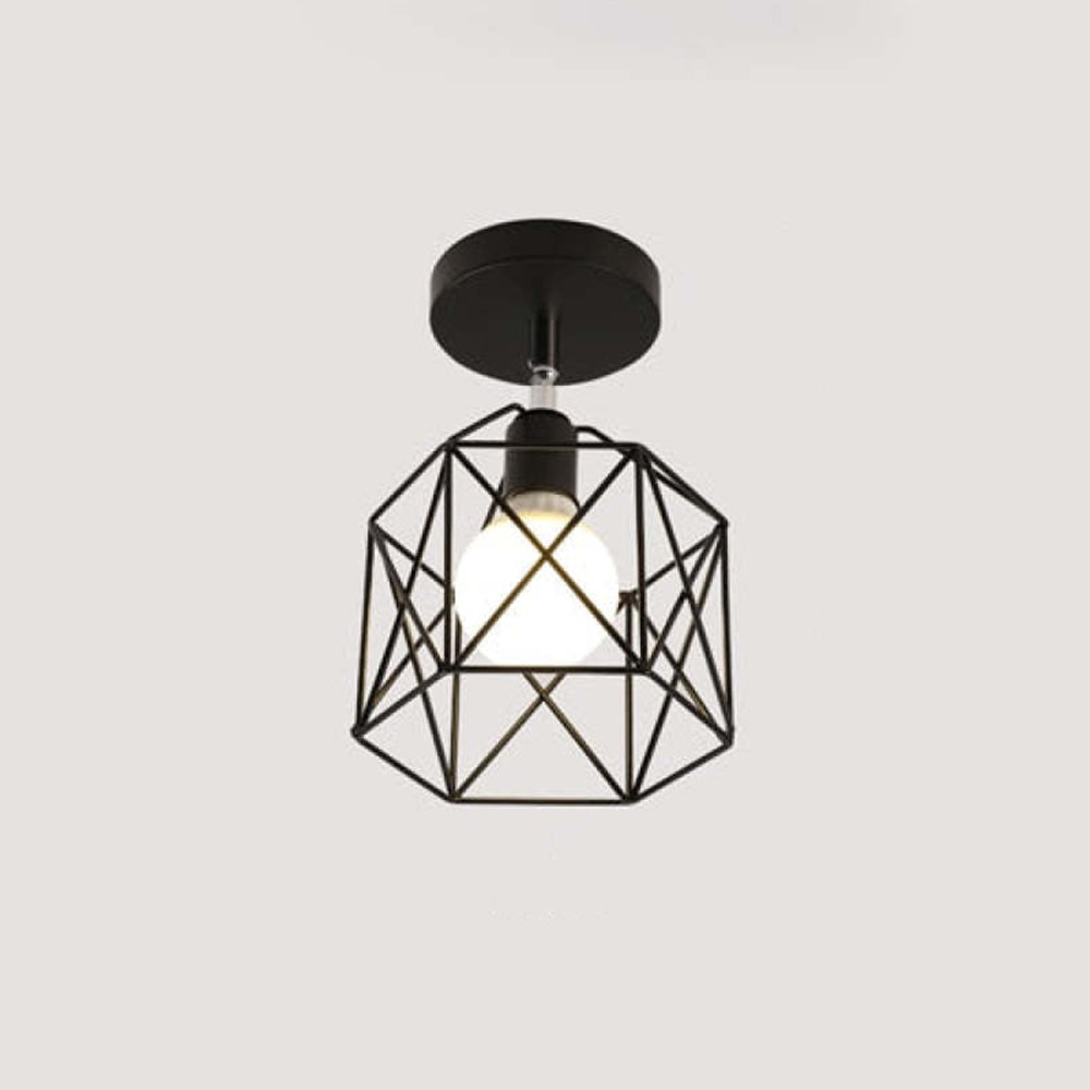 Herbert Modern Nordic Metal LED Flush Mount Ceiling Light, Black/White - Lumpaz