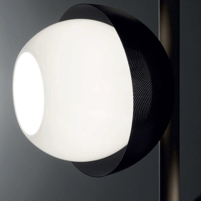 Salgado Black & Gold Semicircle Floor Lamp, 3 Heads, Metal, 53" - Lumpaz