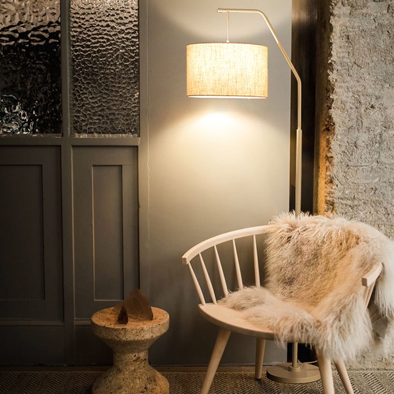 Eryn Cylinder Shape Floor Lamp, Over Arching Floor Lamp, Unique - Lumpaz