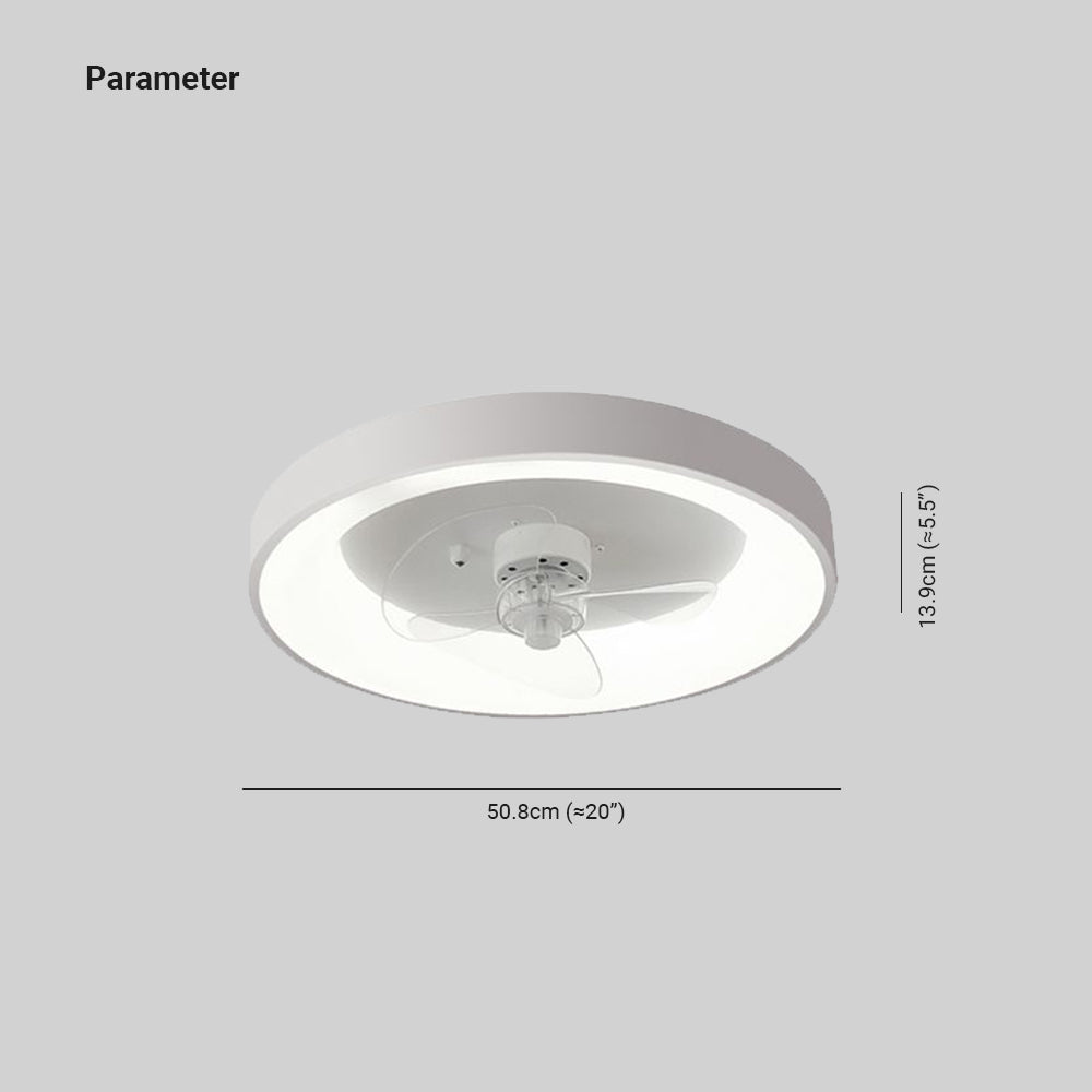 Quinn White Ceiling Fan with Light, Study/Bedroom - Lumpaz