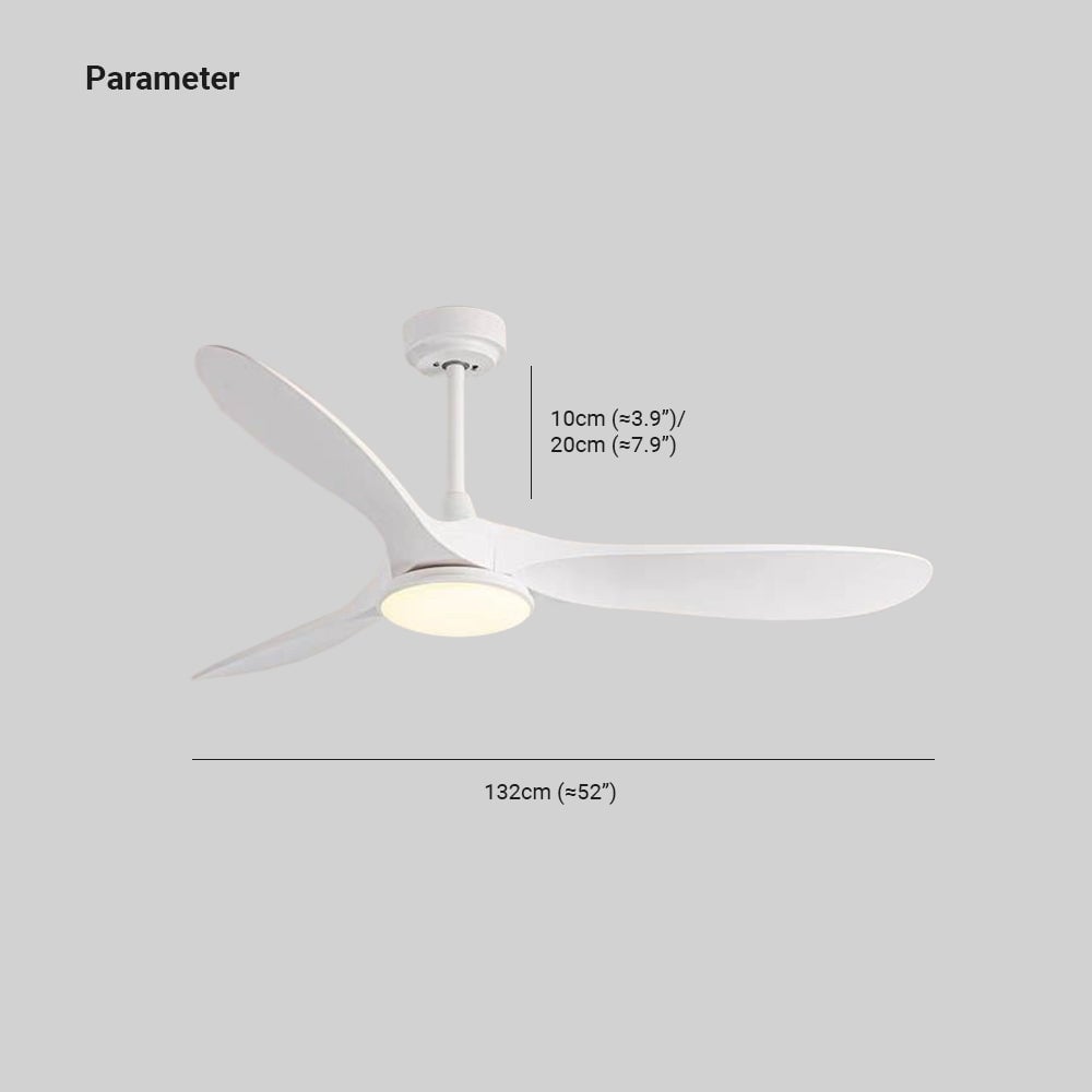 Garner 3-Blade Ceiling Fan with Light, 3 Color, DIA 52'' - Lumpaz