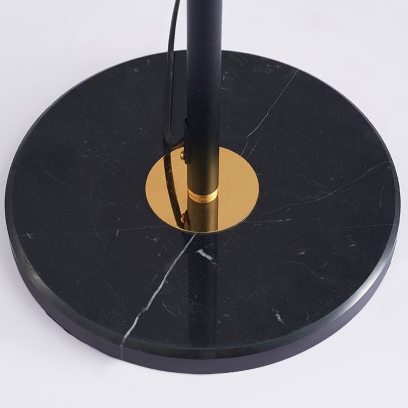 Carins Retro Lotus Metal Acrylic Floor Lamp, Gold/Green/Light - Lumpaz