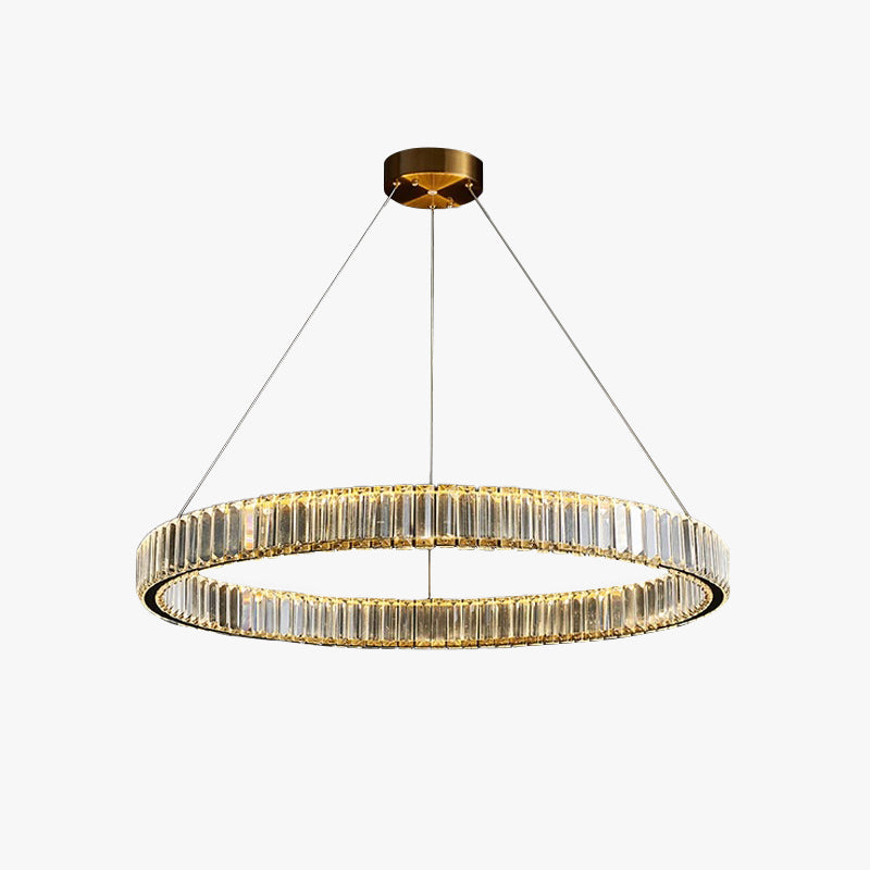Marilyn Elegant Round Crystal Chandelier, Clear - Lumpaz