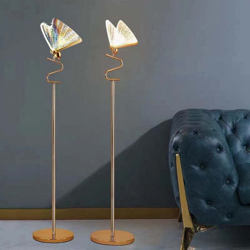Kady Modern Butterfly Floor/Table Lamp, Living Room/Bedroom - Lumpaz