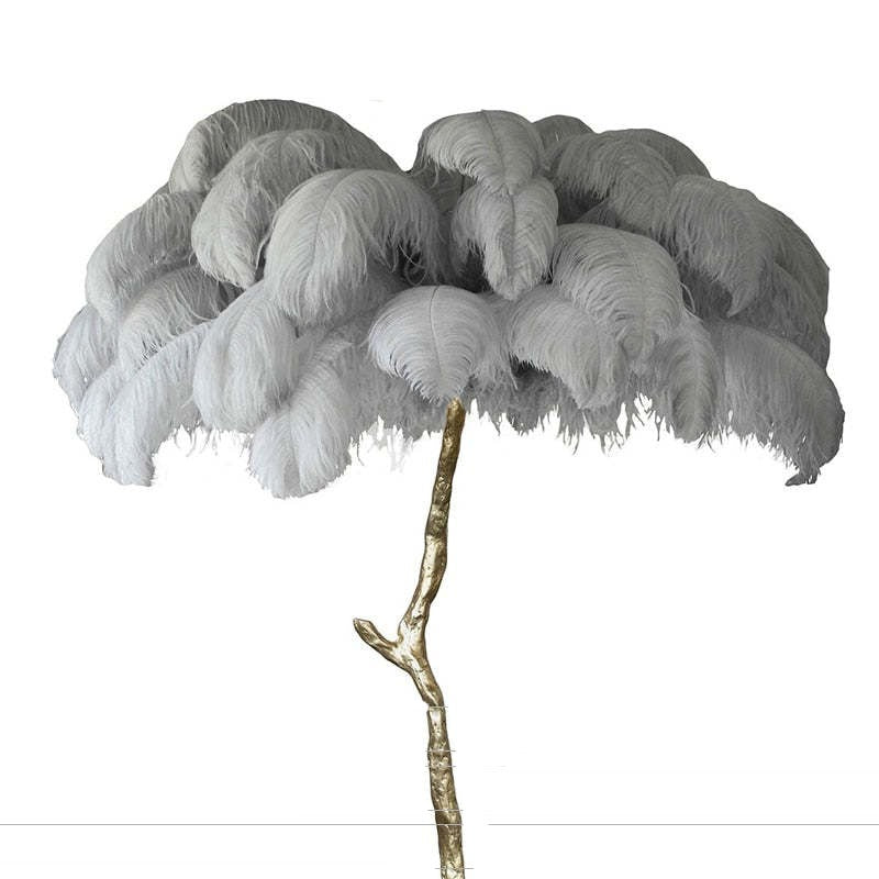O'Moore Nordic Luxury Unique Ostrich Feather Floor Lamp/Table Lamp - Lumpaz
