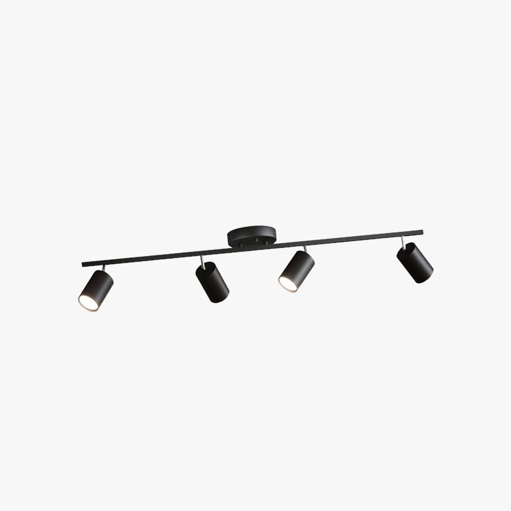 Freja Cylindrical Modern LED Semi Flush Mount Spotlight, Black/White - Lumpaz