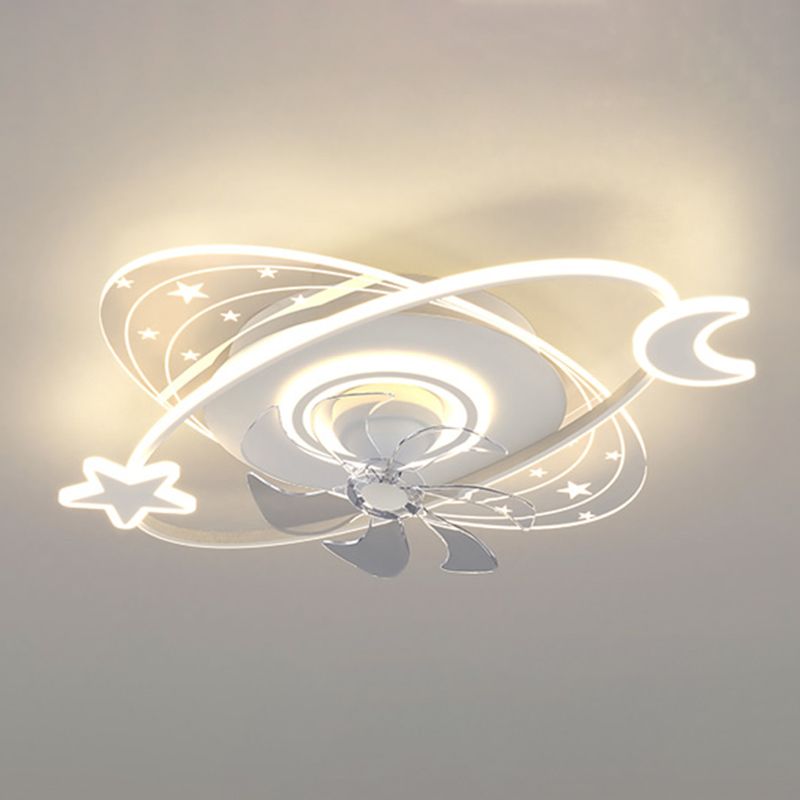 Kirsten 7/3-Blade Ceiling Fan With Light, 8 Style, L 20"/24'' - Lumpaz