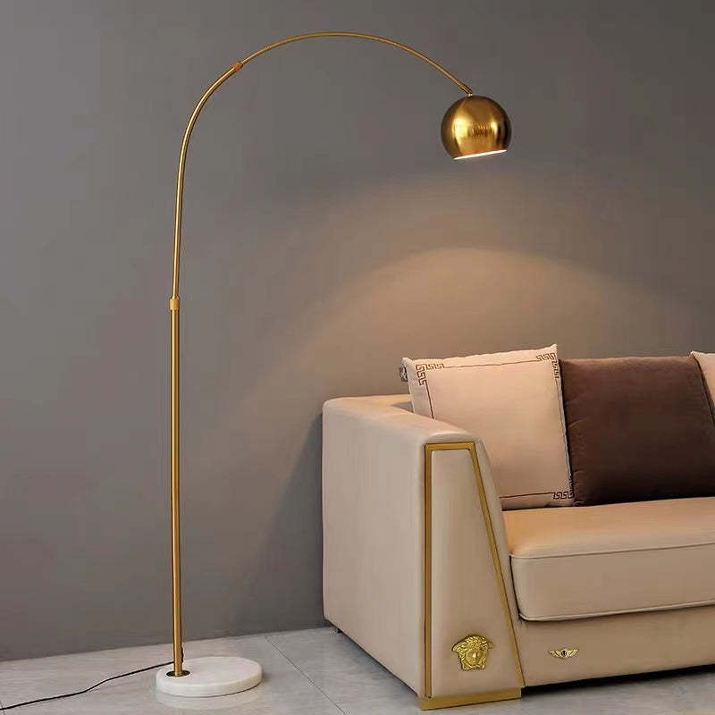 Macaron Modern Fishing 1 Light Arc Floor Lamp Metal - Lumpaz