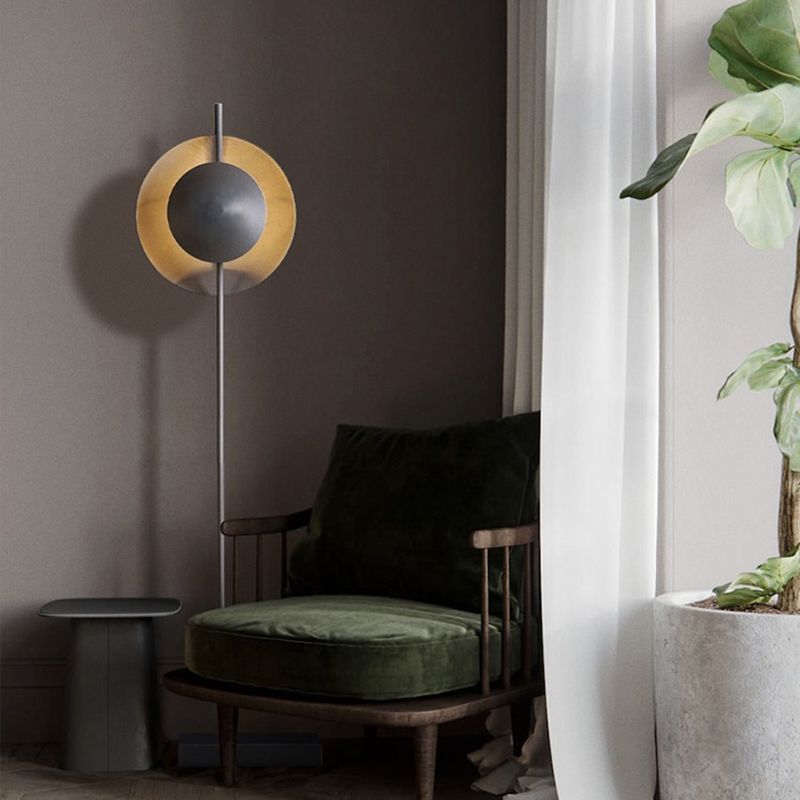 Salgado Industrial Semicircle Metal Floor Lamp - Lumpaz