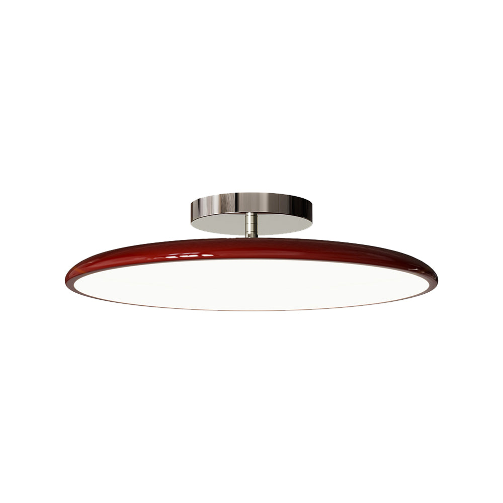 Valentina Vintage Flush Mount Ceiling Light Metal Red/White/Green LED Bedroom - Lumpaz