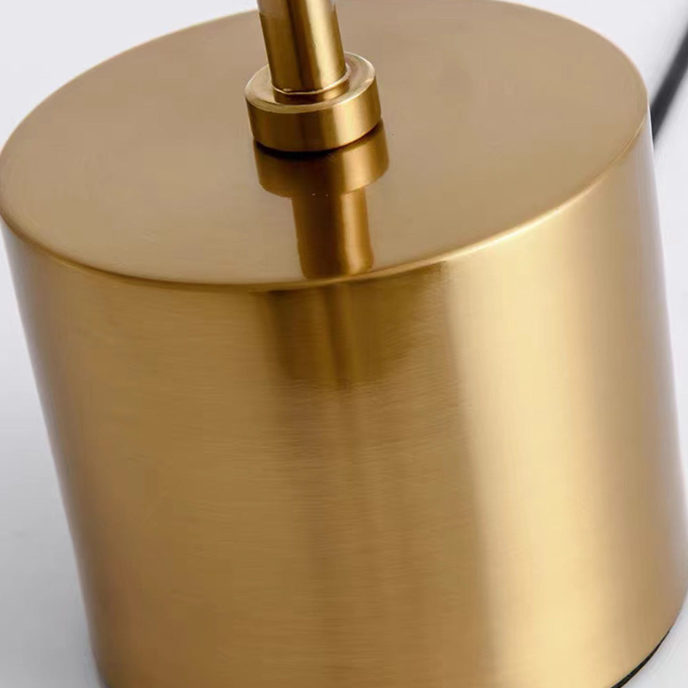 Edge Floor Lamp Linear Minimalist, Metal/Wood, Gold, Living Room - Lumpaz