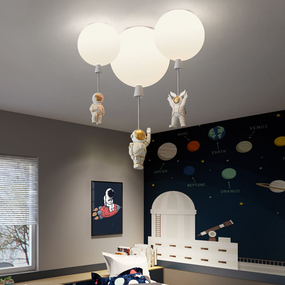 Fateh Astronaut Balloon Flush Mount Ceiling Light 8 Color Bedroom - Lumpaz