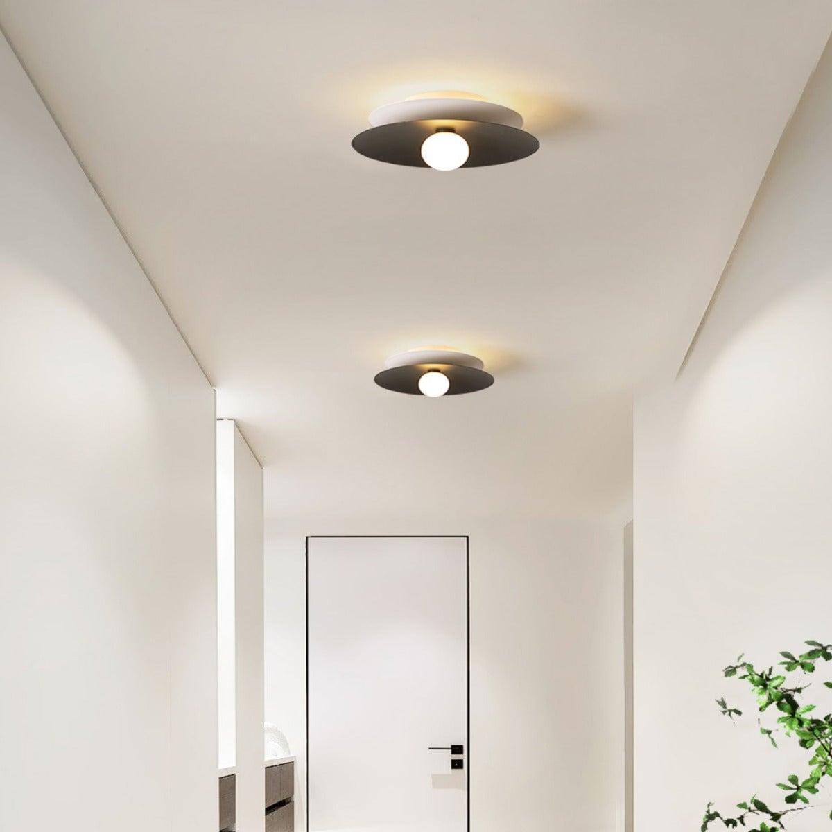 Bella Modern LED Ceiling Light White Red Black Lamp Metal Balcony - Lumpaz