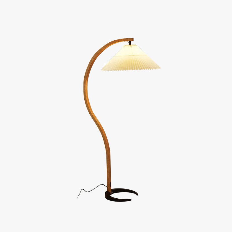 Ozawa Unique LED Beige Floor Lamp Wood/Metal Bedroom/Living Room - Lumpaz